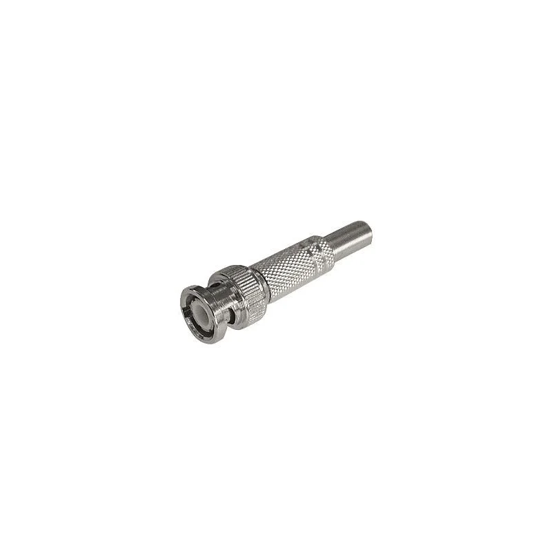 Imagem 2 de 2 do produto Conector Para Cftv Plug Bnc Macho Com Mola De Parafuso