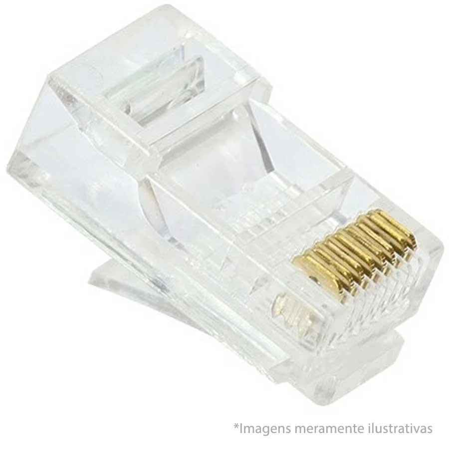 Imagem 2 de 2 do produto Conector Macho Rj45 Cat 5e - 1 Unidade