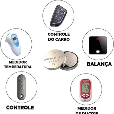 Pilha Bateria Lítio Formato Moeda Cr2032 3v 10 Unidades — foto 4