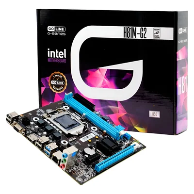 Placa Mae LGA  1150 Ddr3 H81m-g2 Nvme HDMI Vga 4 Ge Goline