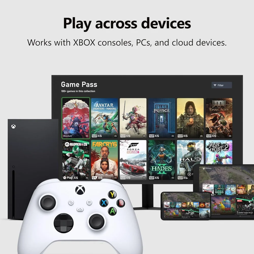 Imagem 3 de 5 do produto Controle Sem Fio XBOX - Robot White