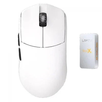 Mouse Gamer Lamzu Maya X, Wireless, 30.000 Dpi, 8k, Pixart-3950, 7 Botões, Branco, Cloud
