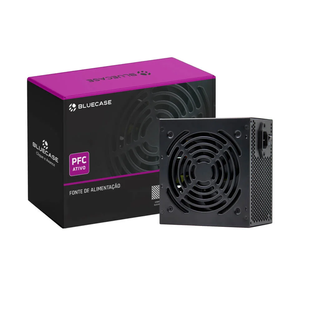 Fonte De Alimentação Bluecase 500w Pfc Ativo C/cabo Blu500-pfcps2
