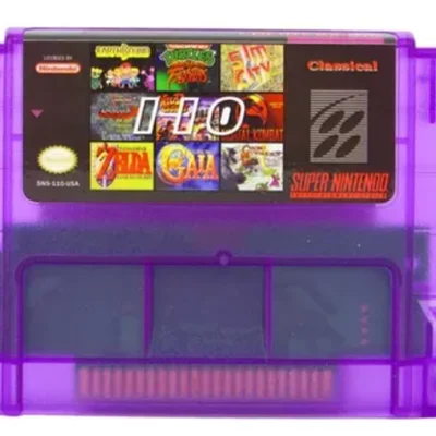Jogo Super Nintendo Cartucho com 110 Jogos