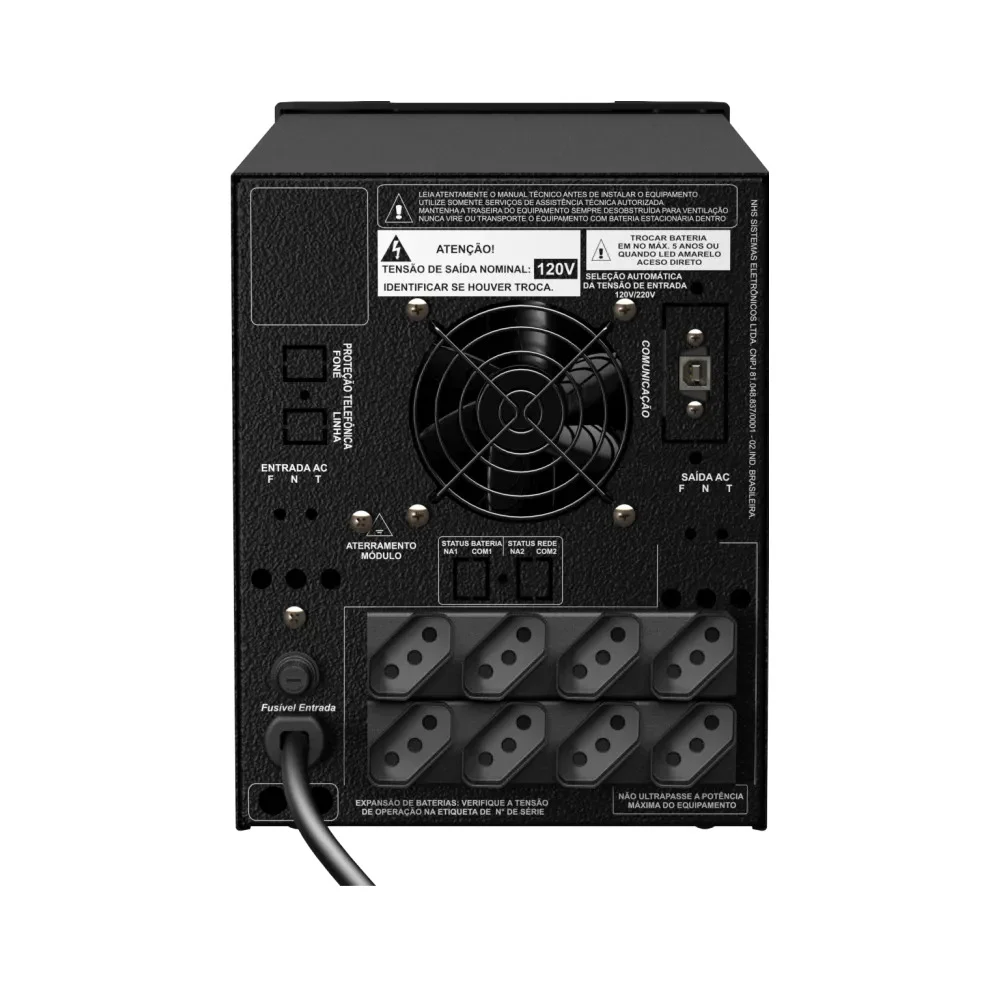 Imagem 3 de 3 do produto Nobreak Nhs Premium Pdv Giii 1200va Ent. Bivolt Sai 220 1x45ah 8 Tomadas 90.c1.012302