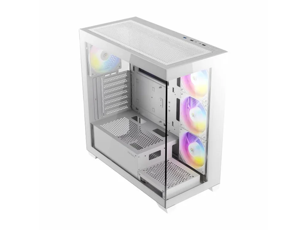 Gabinete Gamer Antec Cx300 RGB Elite Branco Lateral De Vidro Atx/micro-atx/itx Com 4 Fans