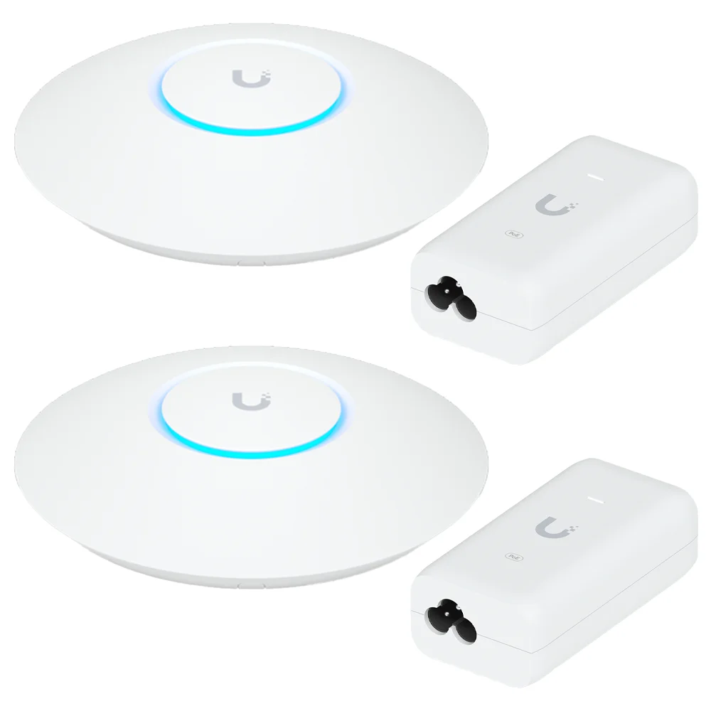 Imagem 5 de 5 do produto 2 Roteadores Wi-fi 6 Access Point 3.0 Gbps + 2 Injetores Poe | 2 U6+ Ubiquiti Com 2 Fontes 48v 15w