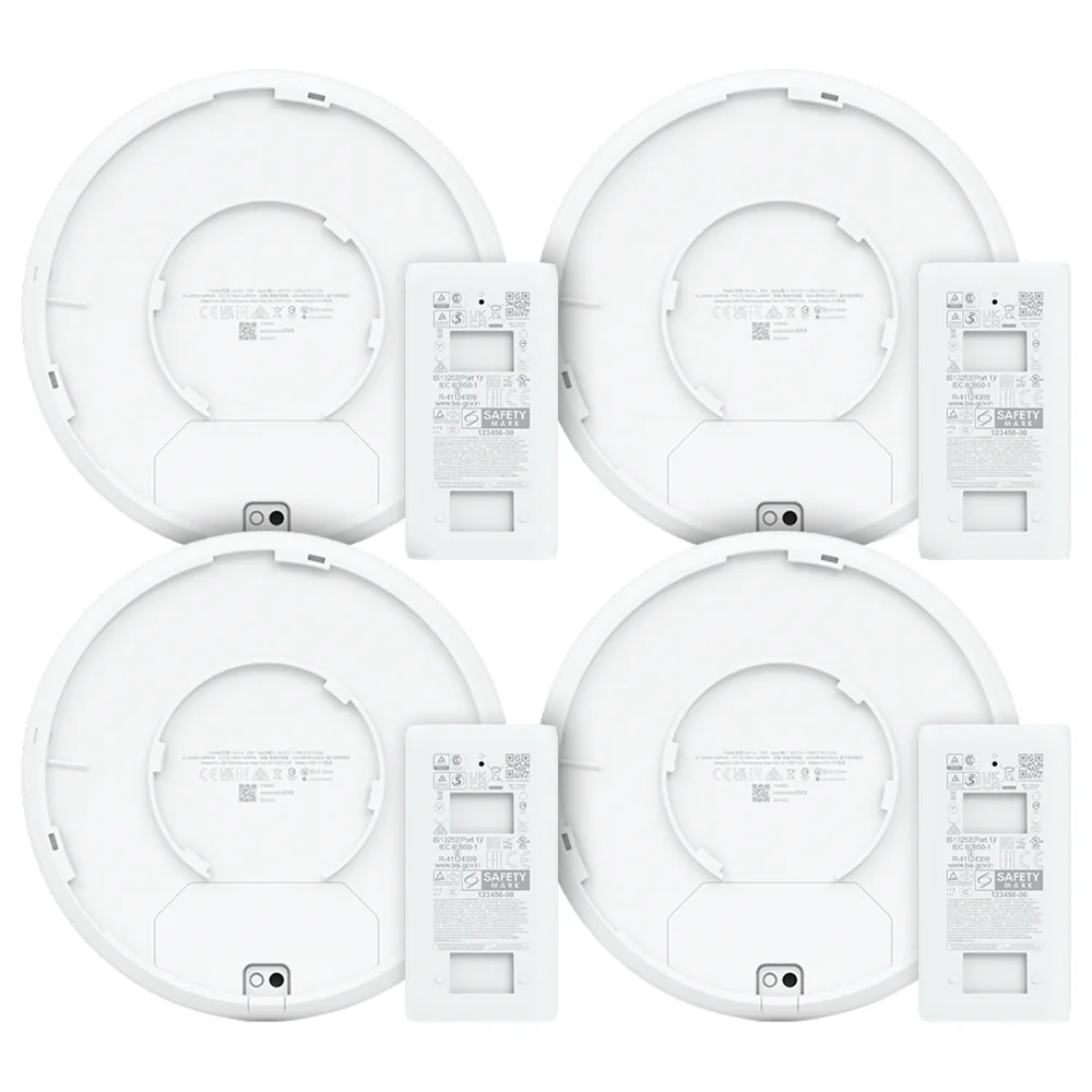 Imagem 3 de 5 do produto 4 U6 Pro Ubiquiti Com 4 Fontes 48v 15w | 4 Roteadores Wifi 6 Access Point 5.3 Gbps + 4 Injetores Poe