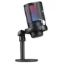 Microfone Gamer USB RGB Condensador, Cardioide, Plug & Play para PC e Streaming, Gravação Alta Qualidade MT-1060R