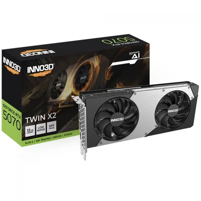 Placa De Video Inno3d Geforce RTX 5070 Twin X2 12gb 192bits Gddr7 N50702-12d7-195064n