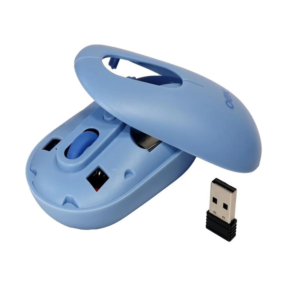 Imagem 4 de 5 do produto Mouse Sem Fio Bluetooth Oex Ms604 Retro 1600dpi Premium - Azul