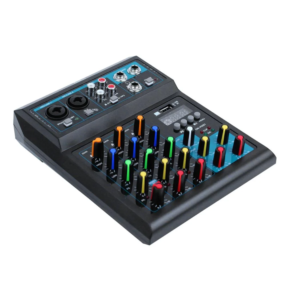 Imagem 4 de 5 do produto Mesa De Som Usb Profissional 4 Canais, Com Phantom Power 48v, Efeitos Reverb Delay, Bivolt