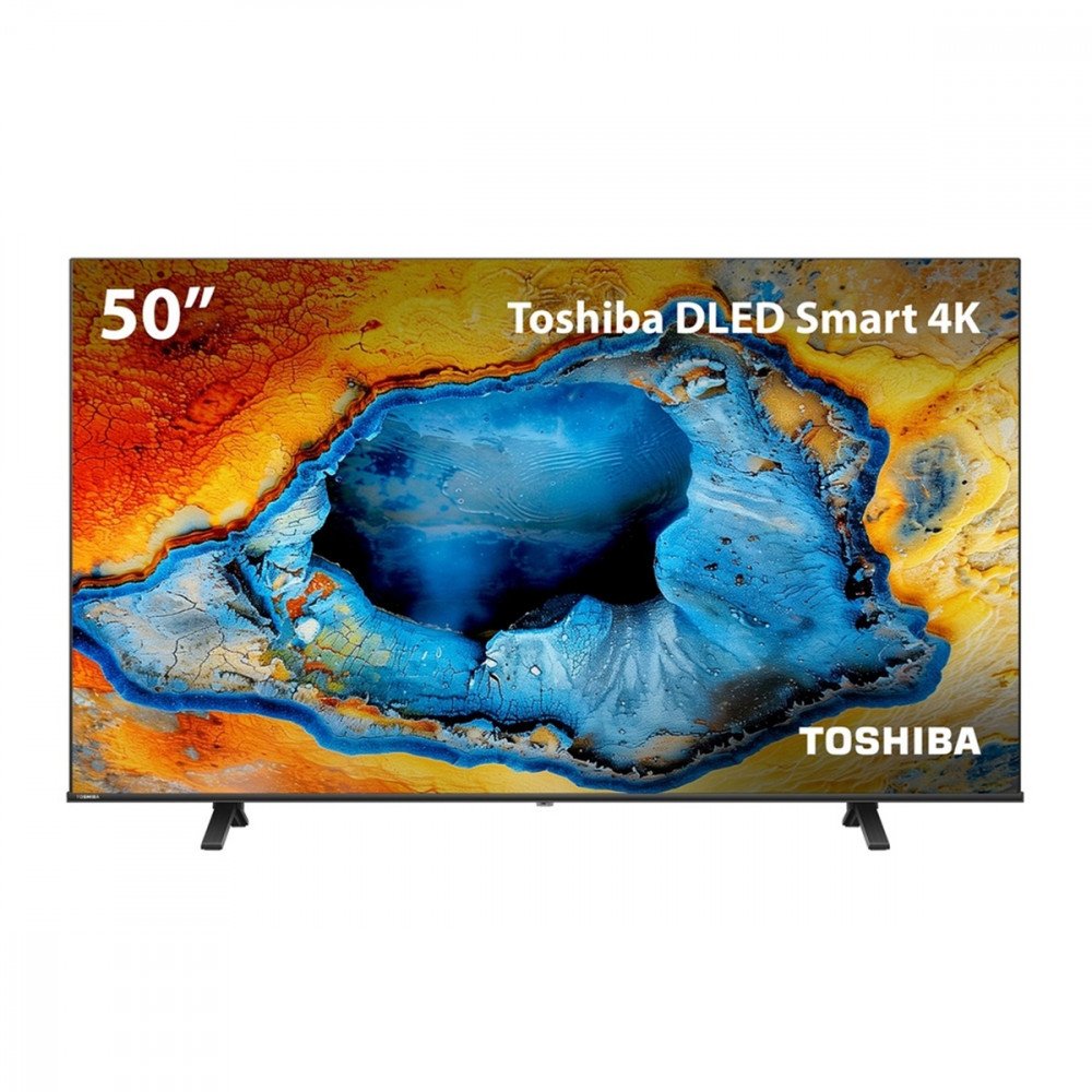 Smart Tv 50 Polegadas Toshiba DLED 4k Dolby Audio Engine Z1 Vidaa 3 HDMI 2 Usb Tb029m - Preto