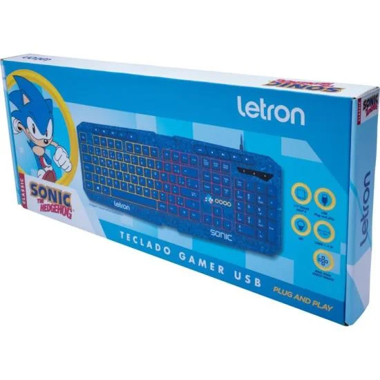 Imagem 4 de 5 do produto Teclado Gamer Letron Sonic Usb LED Azul