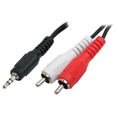 Cabo De Audio 1 P2 Estereo + 2 Rca Macho 1,50 Metros Niquel