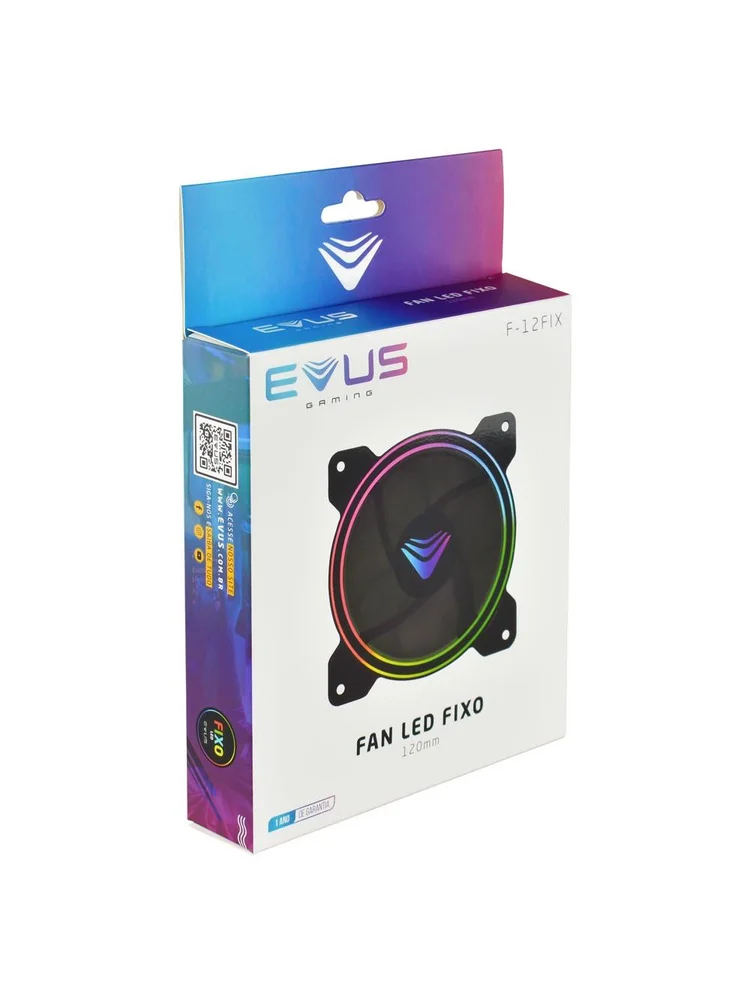 Imagem 4 de 5 do produto Cooler Gamer Evus F-12fix Fan 12cm Com LED