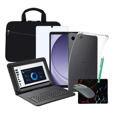 Capa C/ Teclado Película Mouse P/ Tablet Galaxy Tab A9 Plus