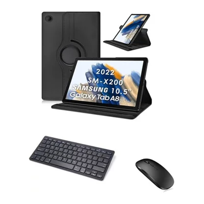 Capa Teclado Mouse Bluetooth Para Galaxy Tab A8 X200 X205