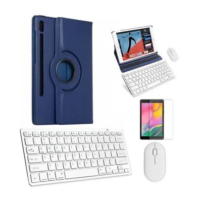 Capa 360 Azul Tecl/mou/p Branco P/galaxy Tab S7 Fe T735 12,4