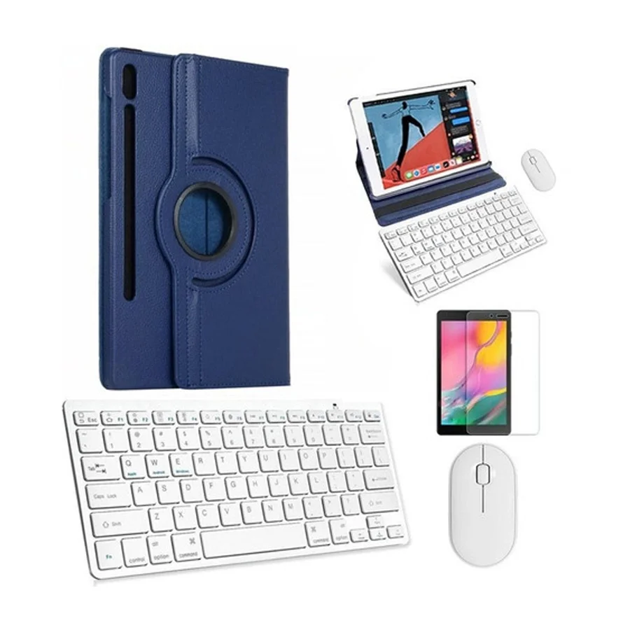 Capa 360 Azul Tecl/mou/p Branco P/galaxy Tab S7 Fe T735 12,4