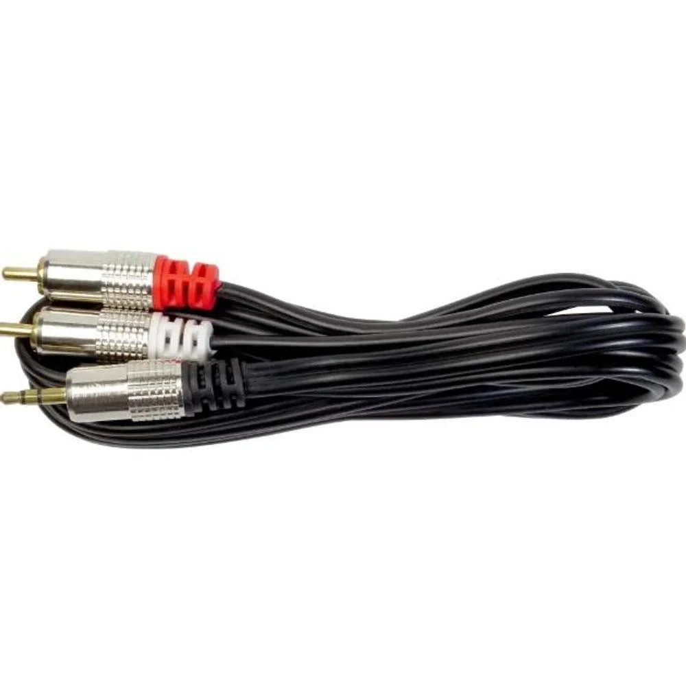 Imagem 2 de 3 do produto Cabo P2 Stereo 3 Metros Storm Tech Áudio Auxiliar Masculino