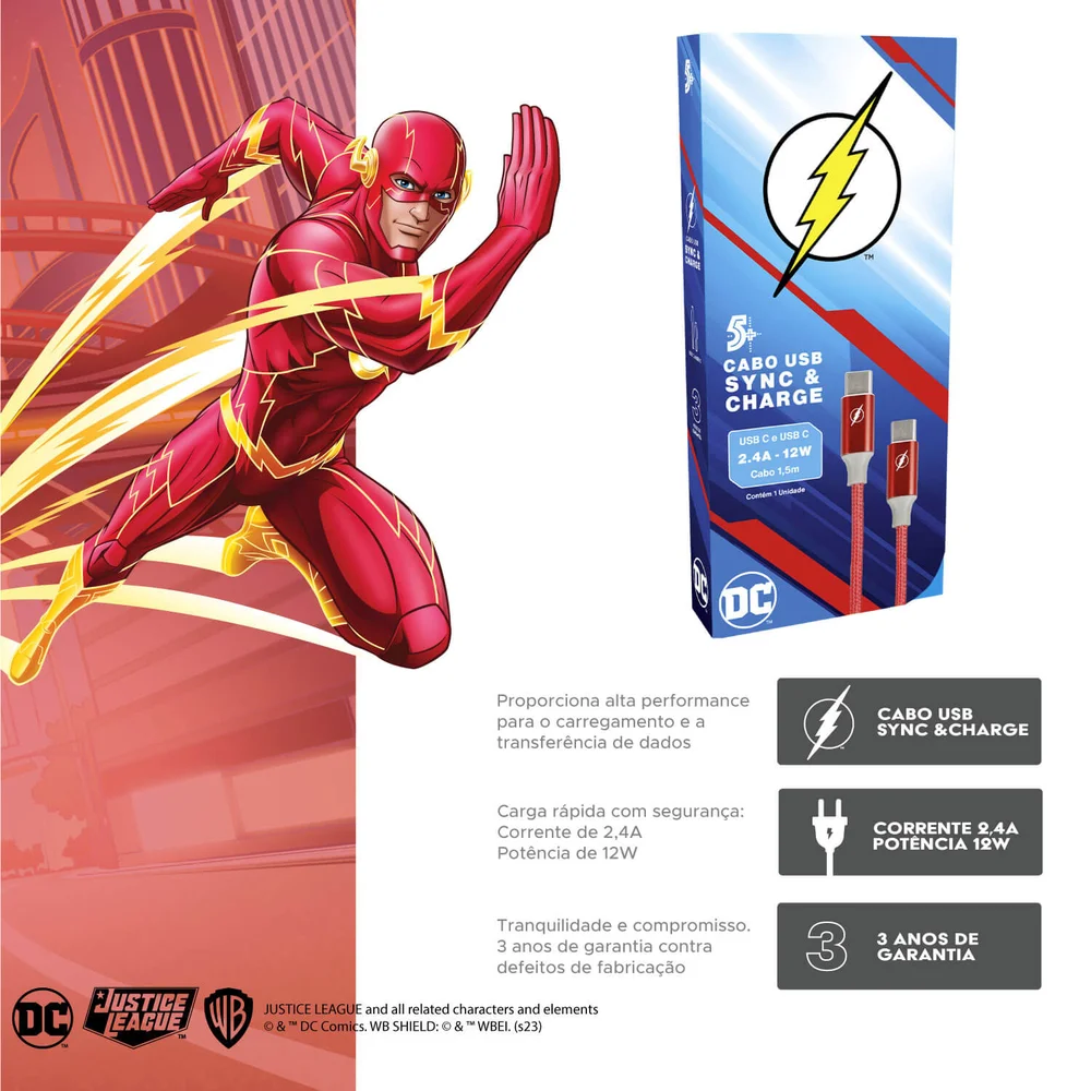 Imagem 2 de 5 do produto Cabo Usb C Para Usb C, 2.0, 1,5m - Dc Mobile - Flash