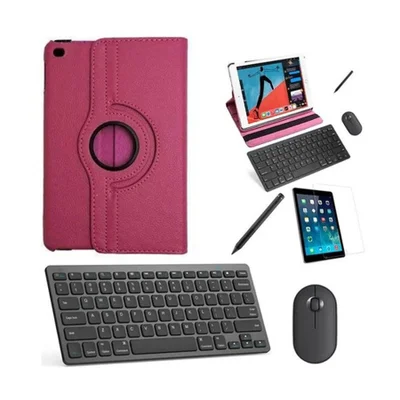 Capa 360 Rosa Teclado, Mouse, Pel, Can Stylus Tablet 9 10.2