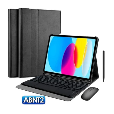 Case + Mouse + Teclado Touch Abnt2 Para Tablet 10 A2757 A2696
