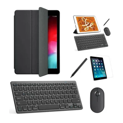 Capa Smart Preto Teclado Mouse Pel Stylus Galaxy Tab A7 T500