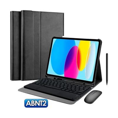 Case + Mouse + Teclado Touch Abnt2 Para Tablet 10 A2757 A2696