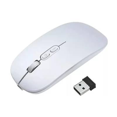 Mouse Recarregável Para Notebook  Chromebook 11.6 Cor Branco