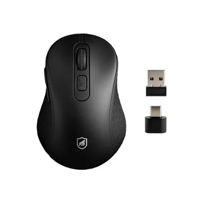 Mouse Sem Fio Com Adaptador Tipo C E Usb-a - Hybrid - Gshield