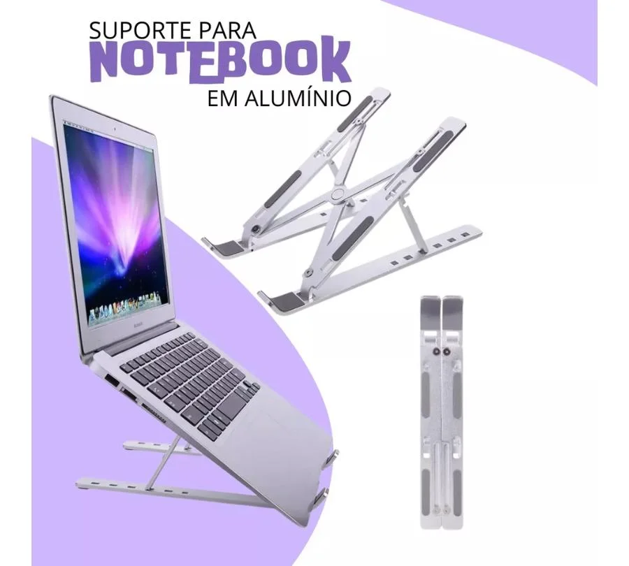 Imagem 5 de 5 do produto Suporte Para Laptop Universal - Cinza