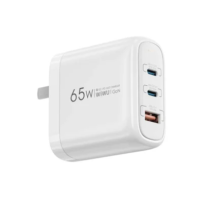 Fonte 65w Wiwu Ark Ipad-macbook 3 Entradas. - Branco — foto 2
