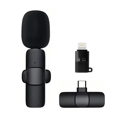 Microfone Sem Fio Lapela Transmissor Receptor Iphone Android