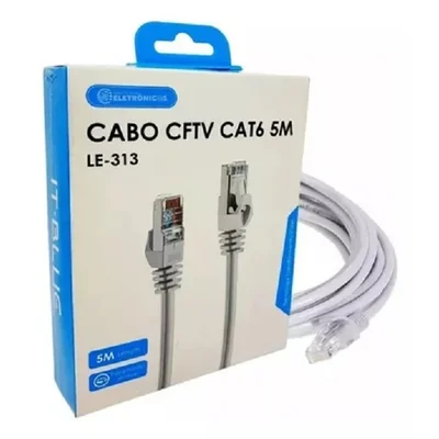 Cabo De Rede Cftv Cat6 Com 5 Metros Le-313