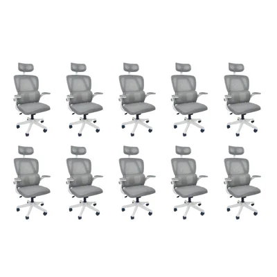 Cadeira De Escritório Presidente Executiva Oficial Legacy - Cinza - 10