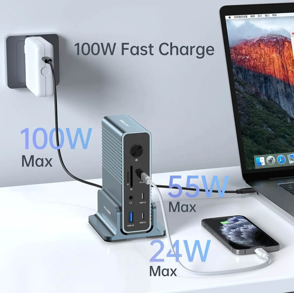 Imagem 4 de 5 do produto Dock Station Hub 15 Em 1 Usb-c Acasis WINDOWS & macOS