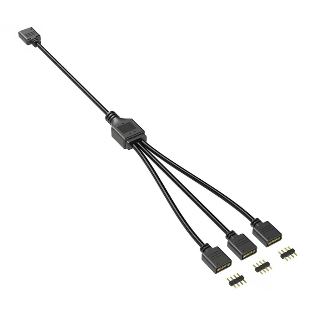 Cabo Divisor RGB 1 Para 3 12v 4 Pinos RGB 30cm – Extensor Para Fans E Fitas LED