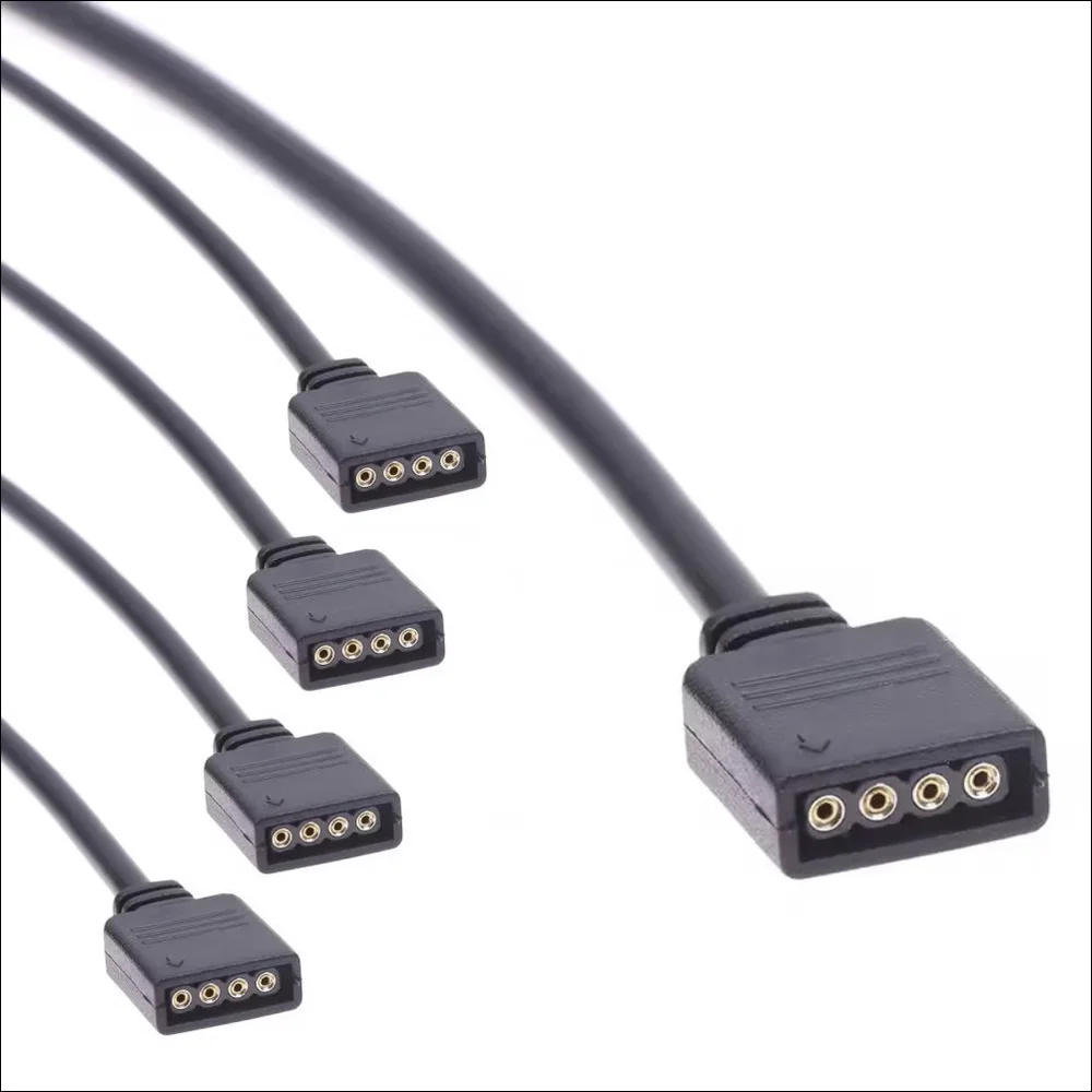 Imagem 3 de 5 do produto Cabo Divisor RGB 1 Para 4 12v 4 Pinos RGB 30cm – Extensor Para Fans E Fitas LED