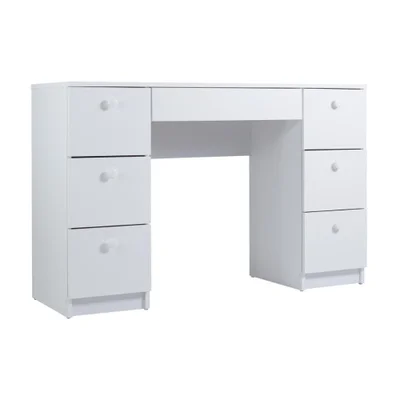 Mesa De Escritório Ditália 7 Gavetas Pe-100 Branca