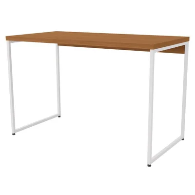 Mesa Escrivaninha Escritorio 118 Cm Li002 Canela Branco Kpb — foto 2