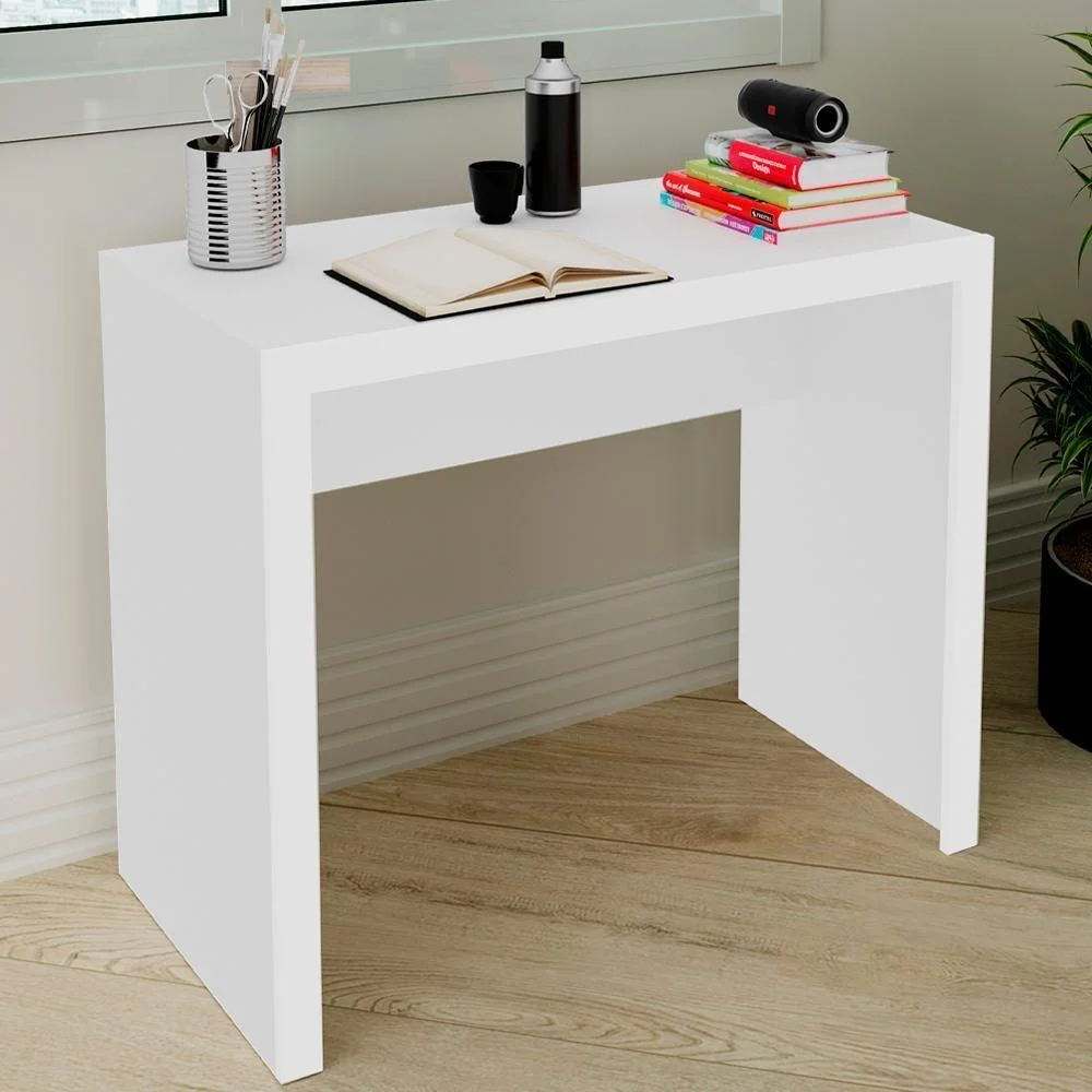 Imagem 5 de 5 do produto Escrivaninha Mesa Escritorio Me4139 Branco Tecno Mobili