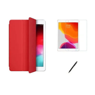 Kit Capa Smart Case Tablet 9a Geração 10.2 /can/pel - Vermelho