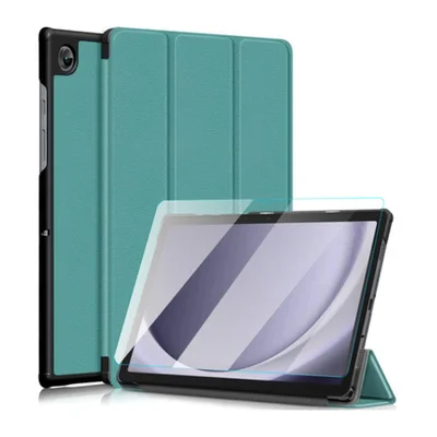 Kit Capa + Pelicula Vidro Para Tablet A9 Plus 11 X216 X210 Cor Azul-turquesa