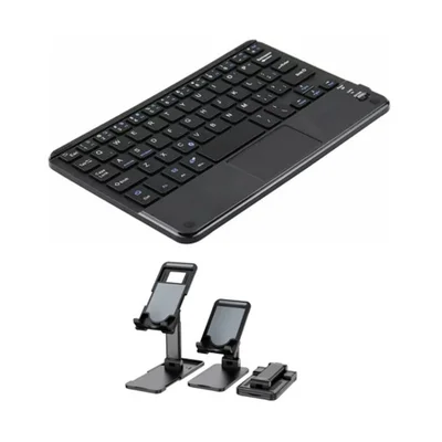 Teclado Recarregável + Suporte P/ Tablet Galaxy S9 Fe 10.9