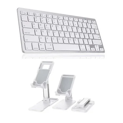 Teclado Bluetooth Para Tablet Air 5 10,9 2022 Sup Apoio Branco