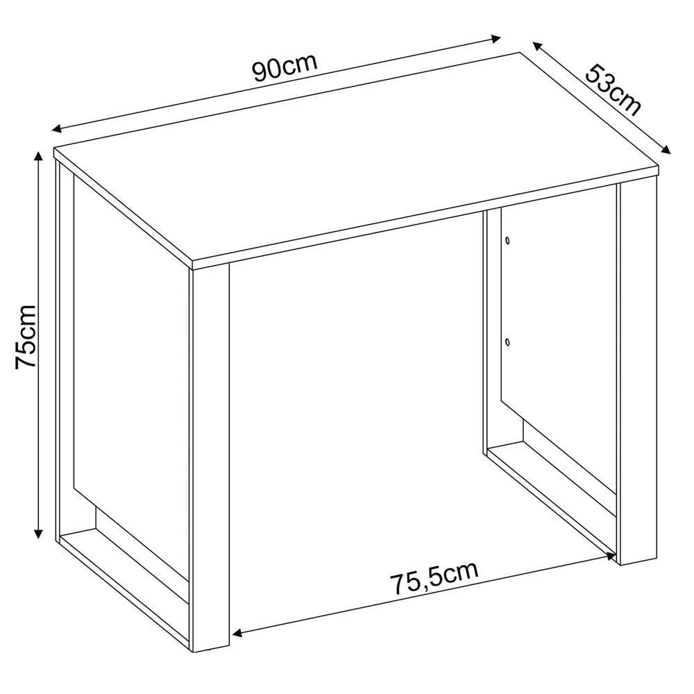 Imagem 3 de 3 do produto Mesa Para Computador Office Morada D02 Branco - Mpozenato