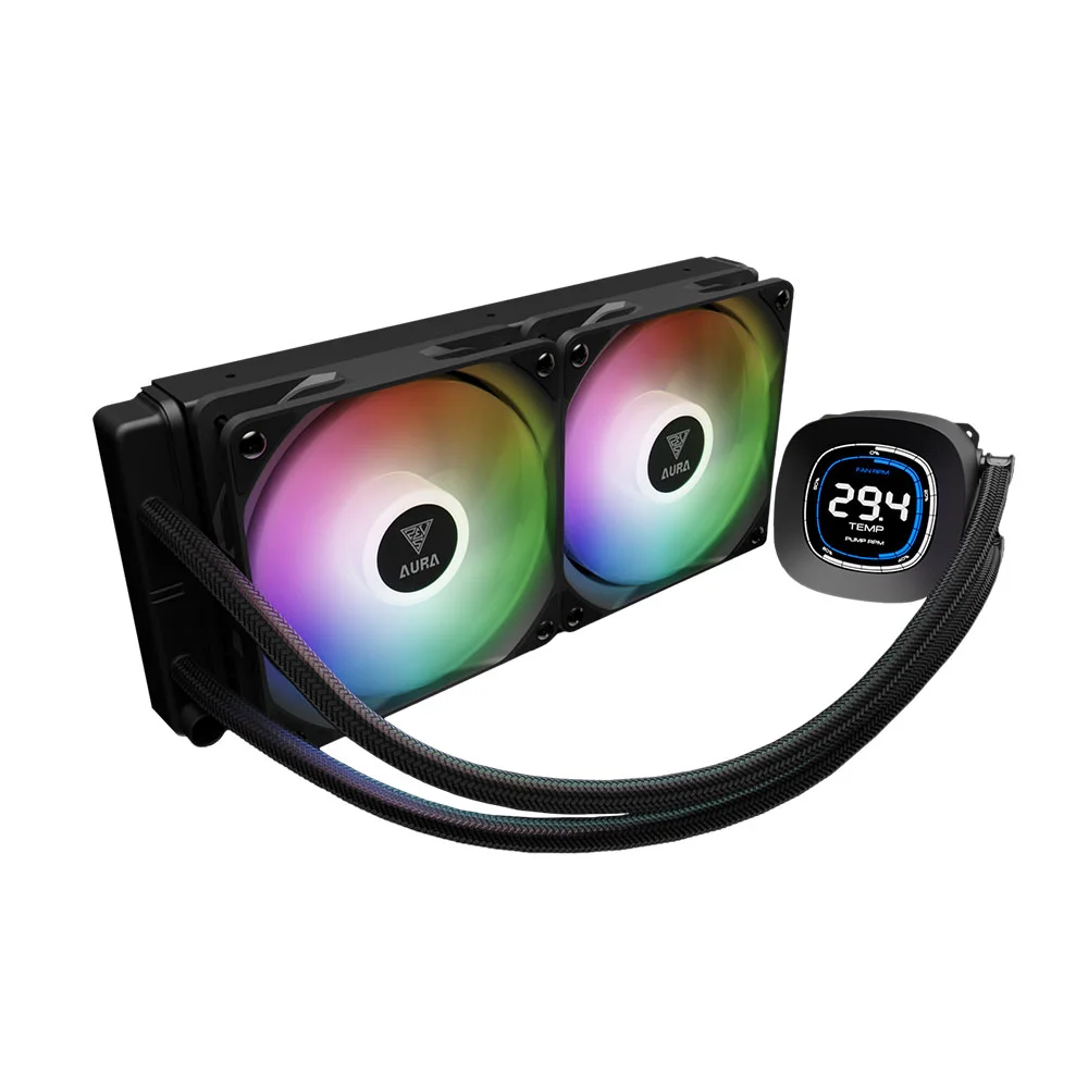 Water Cooler Gamdias Aura Gl 240 Digital Preto ARGB 240mm Water Cooler Gamdias Aura Gl 240 Digital Preto ARGB 240mm