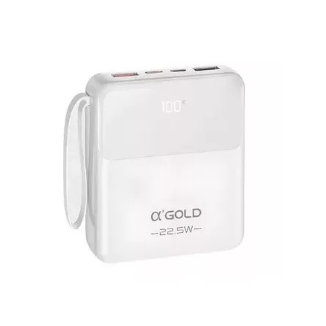 Carregador Portátil Power Bank 10000mah Turbo Android E Ios Cor:branco